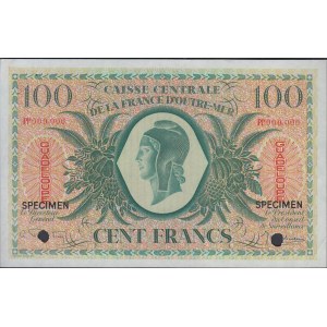 Ve République, 1958-. 100 Francs 2 Fév. 1944. Spécimen. Numéro de série PP 000...