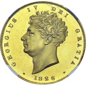 George IV, 1820-1830. 2 £ 1826, London. Obv. GEORGIVS IV DEI GRATIA...