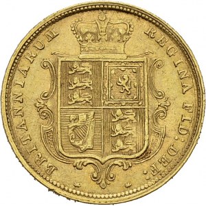 Victoria, 1837-1901. ½ Sovereign 1883, London. Spink 3861; KM 735.1; Fr. 389...