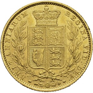 Victoria, 1837-1901. Sovereign 1853, London. Spink 3852C; KM 736.1; Fr. 387e...