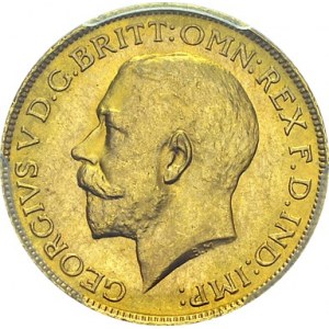 George V, 1910-1936. Sovereign 1925, London. Spink 4001; KM 820; Fr. 404. AU. 7...