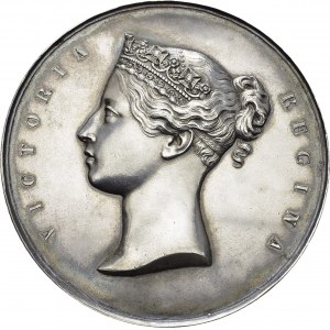 British. Victoria, 1837-1901. Silver medal 1860. 72.5 mm...