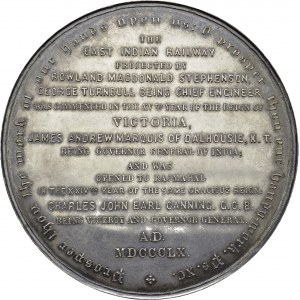 British. Victoria, 1837-1901. Silver medal 1860. 72.5 mm...