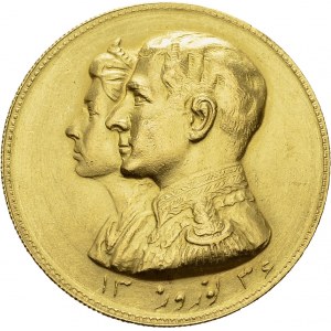 Mohammed Reza Pahlevi, 1941-1979. Gold medal SH 1336 (1957). 36 mm...