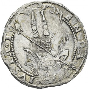 Napoli. Fernando I d'Aragona, 1458-1494. Coronato ND. MIR 69/2. AR. 3.79 g...