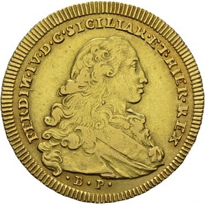 Naples and Sicily. Ferdinand IV, 1759-1825. 6 Ducati 1774 BP, Napoli. KM 176...