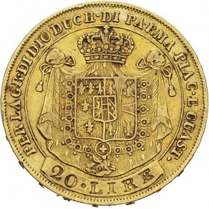Parma. Maria Luigia, 1814-1847. 20 Lire 1815, Milan. KM 31; Fr. 934. AU. 6.32 g...