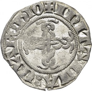 Savoia. Amedeo VIII, 1391-1416. Quarto di Grosso tipo I, Nyon (?). MIR 116. BI...