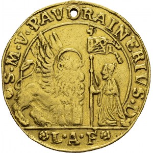 Venezia. Paolo Renier, 1779-1789. 5 Zecchini ND, 64 soldi struck in gold. Obv...