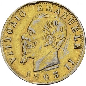 Regno d'Italia. Vittorio Emanuele II, 1859-1878. 20 Lire 1863 T BN, Torino...