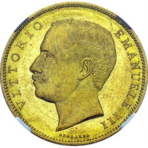 Vittorio Emanuele III, 1900-1946. 20 Lire 1905 R, Roma. KM 37.1; Fr. 24. AU. 6...