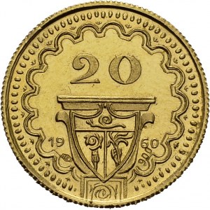 Campione d'Italia. 20 Francs 1960. KM X1. AU. 5.99 g...