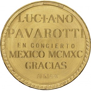 Republic, 1867-. 50 Pesos ND. Gifted to Luciano Pavarotti. Obv...