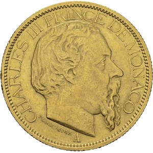 Charles III, 1856-1889. 100 Francs 1886 A, Paris. Av...