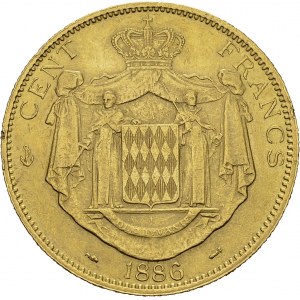 Charles III, 1856-1889. 100 Francs 1886 A, Paris. Av...