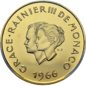 Rainier III, 1949-2005. 200 Francs 1966...