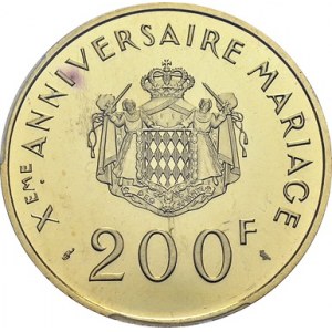 Rainier III, 1949-2005. 200 Francs 1966...