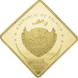 Republic, 1947-. 500 Dollars 2008. USS Missouri. KM -; Fr. 11. AU. 77.75 g...
