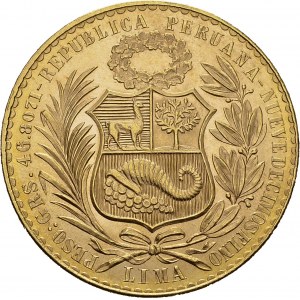 Republic, 1821-. 100 Soles 1961, Lima. KM 231; Fr. 78. AU. 46.69 g...