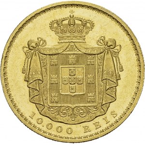 Luis I, 1861-1889. 10'000 Reis 1878, Lisbon. KM 520; Fr. 152. AU. 17.69 g...