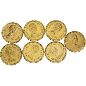 Elizabeth II, 1952-1979. Lot of 7 coins : 1 Pound 1966 (7). Total (7). KM 6; Fr...