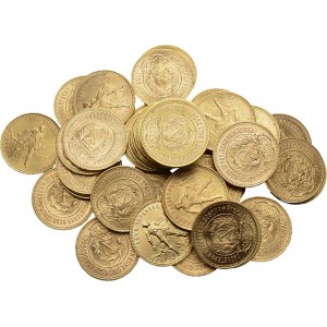USSR, 1917-1991. Lot of 40 coins : Chervonetz 1975 (12), 1976 (26), 1977 ЛМД...