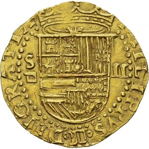 Felipe III, 1598-1621. 2 Escudos ND, Sevilla. Obv. PHILIPPVS II DEI GRATIA...