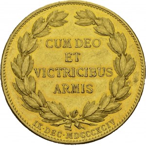 Oscar II, 1872-1907. Gold medal 1894 by A. Lindberg. 39 mm...