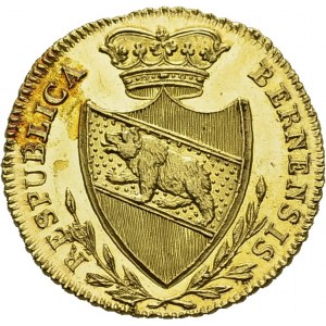 Berne / Bern. ½ Duplone 1797. HMZ 2-216a. AU. 3.84 g...