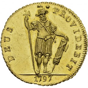 Berne / Bern. ½ Duplone 1797. HMZ 2-216a. AU. 3.84 g...