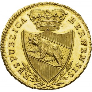 Berne / Bern. 2 Duplone 1797. Obv. RESPUBLICA - BERNENSIS. Coat of arms. Rev...