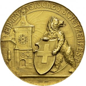 Berne / Bern. Gold medal 1910 by Holy Frs. 27,5 mm...