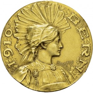 Berne / Bern. Gold medal 1910 by Holy Frs. 27,5 mm...