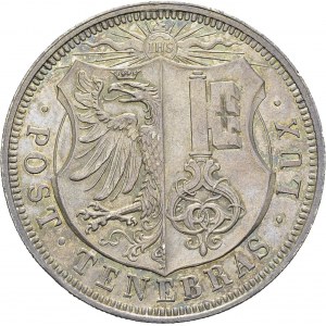 Genève / Genf. République, 1813-1848. 5 Francs 1848. Av. POST TENEBRAS LUX...