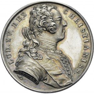 Genève / Genf. Louis XV, 1715-1774. Médaille en argent 1738 par Duvivier, d...