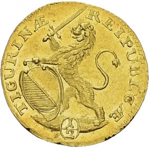 Zürich. ½ Ducat 1743. HMZ 2-1162y. AU. 1.69 g...