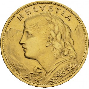 Confederation, 1848-. 100 Francs 1925 B, Bern. HMZ 2-1193a; KM 39; Fr. 502. AU...