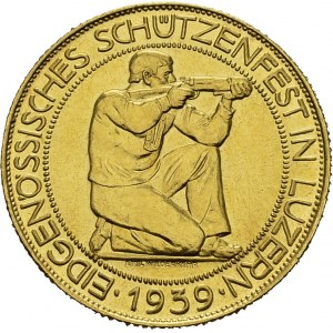 Confederation, 1848-. 100 Francs 1939 B, Bern. Luzern shooting festival. HMZ 2...