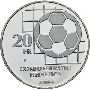 Confederation, 1848-. 20 Francs 2004. FIFA centennial. HMZ 2-1221ee; KM 121. AR...