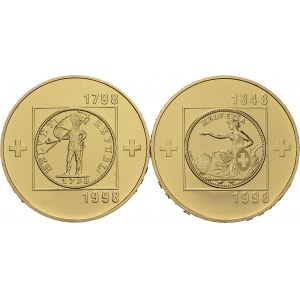 Confederation, 1848-. Set of two 100 Francs 1998...