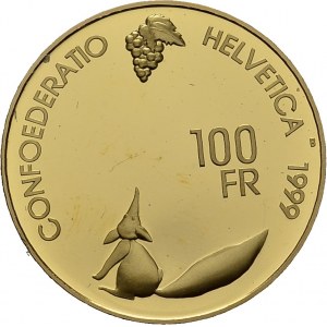 Confederation, 1848-. 100 Francs 1999. Fêtes des vignerons. HMZ 2-1218c; KM 88...