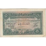 Banque de Syrie. Lot of 8 banknotes : 5, 25, 50 and 100 Piastres...
