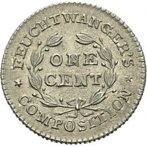 1 Cent 1837. Feuchtwanger's composition. Rulau HT 268. NI. 2.43 g...