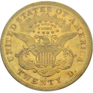 20 Dollars 1869 S, San Francisco. KM 74.2; Fr. 175. AU. 33.44 g...