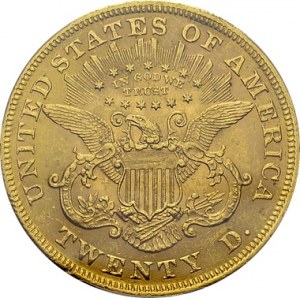 20 Dollars 1873, Philadelphia. Open 3. KM 74.2 ; Fr. 174. AU. 33.44 g...
