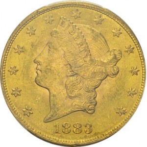20 Dollars 1883 S, San Francisco. KM 74.3; Fr. 178. AU. 33.44 g...