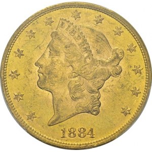 20 Dollars 1884 S, San Francisco. KM 74.3; Fr. 178. AU. 33.44 g...