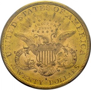 20 Dollars 1884 S, San Francisco. KM 74.3; Fr. 178. AU. 33.44 g...