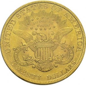 20 Dollars 1899, Philadelphia. KM 74.3; Fr. 176. AU. 33.44 g...