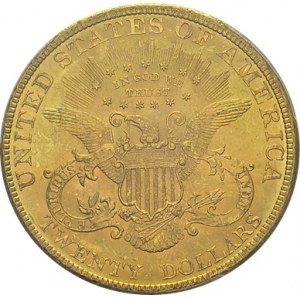 20 Dollars 1900, Philadelphia. KM 74.3; Fr. 176. AU. 33.44 g...